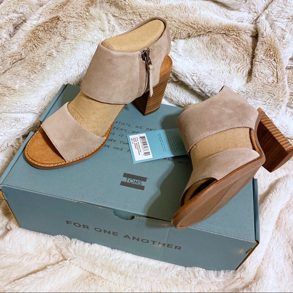 NIB TOMS Majorca Cutout Heels Sz 8.5